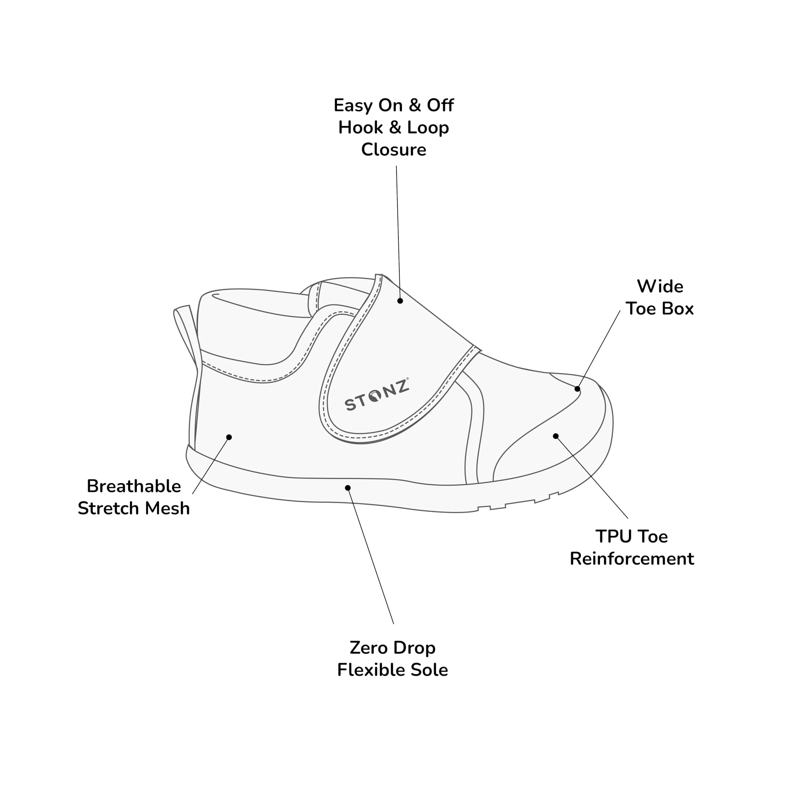 Stonz Cruiser™ Original Baby Shoes – Lightweight, Vegan, with Adjustable Fit - Image 7